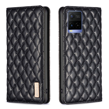 Diamond Lattice Magnetic Leather Flip Phone Case, For vivo Y20, For vivo Y21s / Y21 / Y33s, For vivo Y35 4G / Y22s, For vivo Y51 2020 / Y51a / Y51s