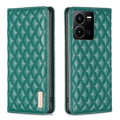 Diamond Lattice Magnetic Leather Flip Phone Case, For vivo Y20, For vivo Y21s / Y21 / Y33s, For vivo Y35 4G / Y22s, For vivo Y51 2020 / Y51a / Y51s