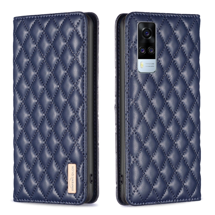Diamond Lattice Magnetic Leather Flip Phone Case, For vivo Y20, For vivo Y21s / Y21 / Y33s, For vivo Y35 4G / Y22s, For vivo Y51 2020 / Y51a / Y51s