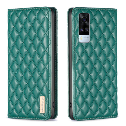 Diamond Lattice Magnetic Leather Flip Phone Case, For vivo Y20, For vivo Y21s / Y21 / Y33s, For vivo Y35 4G / Y22s, For vivo Y51 2020 / Y51a / Y51s