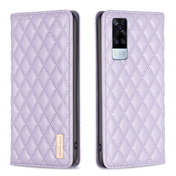 Diamond Lattice Magnetic Leather Flip Phone Case, For vivo Y20, For vivo Y21s / Y21 / Y33s, For vivo Y35 4G / Y22s, For vivo Y51 2020 / Y51a / Y51s
