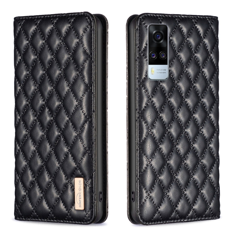 Diamond Lattice Magnetic Leather Flip Phone Case, For vivo Y20, For vivo Y21s / Y21 / Y33s, For vivo Y35 4G / Y22s, For vivo Y51 2020 / Y51a / Y51s