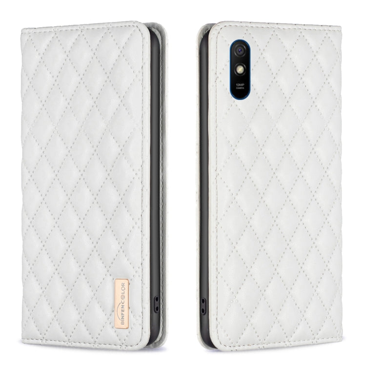 Diamond Lattice Magnetic Leather Flip Phone Case, For Xiaomi Redmi 9A, For Xiaomi Redmi 9C / 10A / Poco C31, For Xiaomi Redmi 9, For Xiaomi Redmi 10 5G / Note 11E