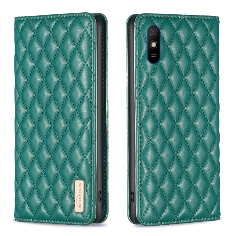 Diamond Lattice Magnetic Leather Flip Phone Case, For Xiaomi Redmi 9A, For Xiaomi Redmi 9C / 10A / Poco C31, For Xiaomi Redmi 9, For Xiaomi Redmi 10 5G / Note 11E
