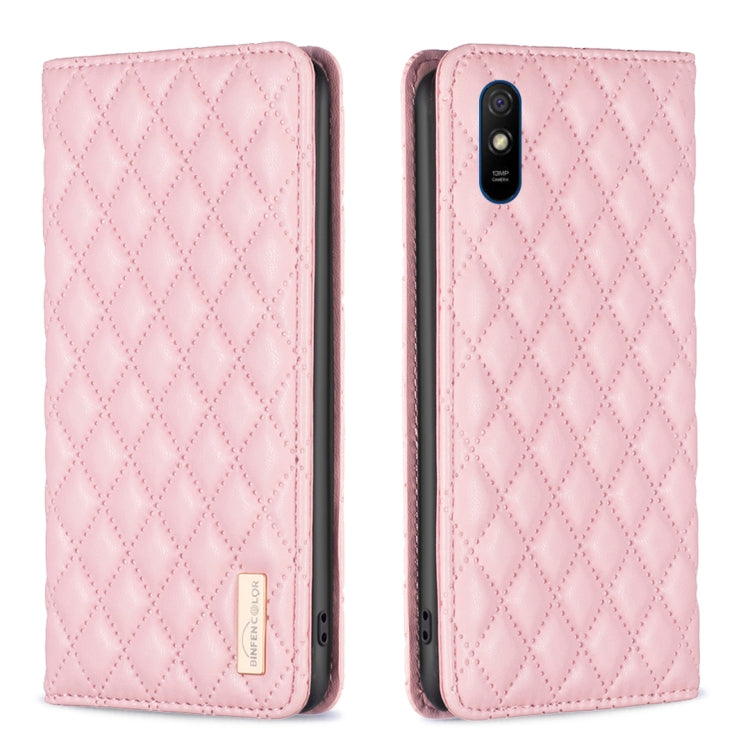 Diamond Lattice Magnetic Leather Flip Phone Case, For Xiaomi Redmi 9A, For Xiaomi Redmi 9C / 10A / Poco C31, For Xiaomi Redmi 9, For Xiaomi Redmi 10 5G / Note 11E