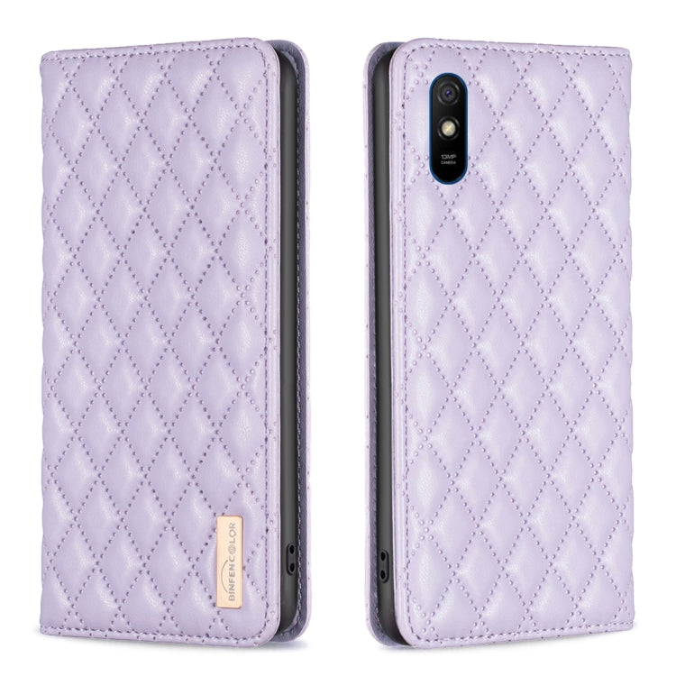 Diamond Lattice Magnetic Leather Flip Phone Case, For Xiaomi Redmi 9A, For Xiaomi Redmi 9C / 10A / Poco C31, For Xiaomi Redmi 9, For Xiaomi Redmi 10 5G / Note 11E