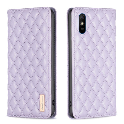 Diamond Lattice Magnetic Leather Flip Phone Case, For Xiaomi Redmi 9A, For Xiaomi Redmi 9C / 10A / Poco C31, For Xiaomi Redmi 9, For Xiaomi Redmi 10 5G / Note 11E