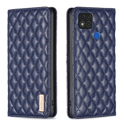 Diamond Lattice Magnetic Leather Flip Phone Case, For Xiaomi Redmi 9A, For Xiaomi Redmi 9C / 10A / Poco C31, For Xiaomi Redmi 9, For Xiaomi Redmi 10 5G / Note 11E