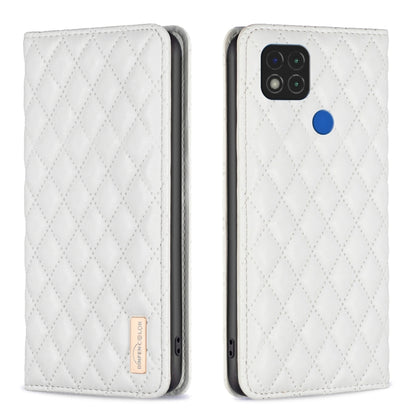 Diamond Lattice Magnetic Leather Flip Phone Case, For Xiaomi Redmi 9A, For Xiaomi Redmi 9C / 10A / Poco C31, For Xiaomi Redmi 9, For Xiaomi Redmi 10 5G / Note 11E