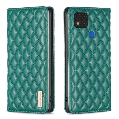 Diamond Lattice Magnetic Leather Flip Phone Case, For Xiaomi Redmi 9A, For Xiaomi Redmi 9C / 10A / Poco C31, For Xiaomi Redmi 9, For Xiaomi Redmi 10 5G / Note 11E
