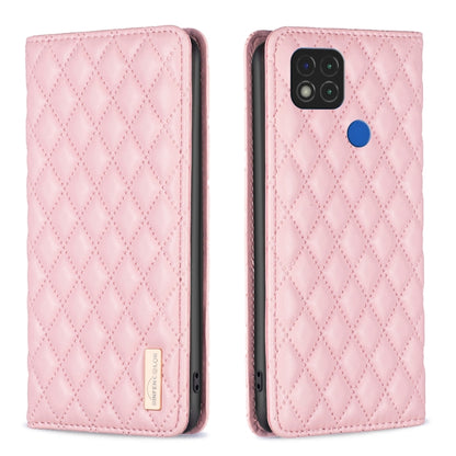 Diamond Lattice Magnetic Leather Flip Phone Case, For Xiaomi Redmi 9A, For Xiaomi Redmi 9C / 10A / Poco C31, For Xiaomi Redmi 9, For Xiaomi Redmi 10 5G / Note 11E