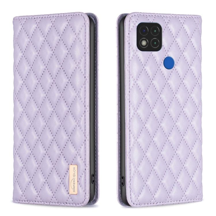 Diamond Lattice Magnetic Leather Flip Phone Case, For Xiaomi Redmi 9A, For Xiaomi Redmi 9C / 10A / Poco C31, For Xiaomi Redmi 9, For Xiaomi Redmi 10 5G / Note 11E