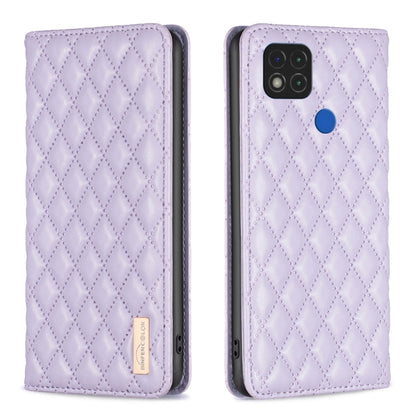 Diamond Lattice Magnetic Leather Flip Phone Case, For Xiaomi Redmi 9A, For Xiaomi Redmi 9C / 10A / Poco C31, For Xiaomi Redmi 9, For Xiaomi Redmi 10 5G / Note 11E