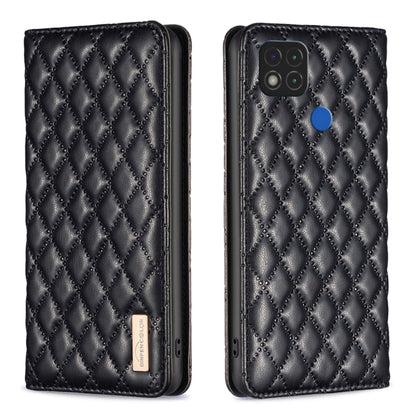 Diamond Lattice Magnetic Leather Flip Phone Case, For Xiaomi Redmi 9A, For Xiaomi Redmi 9C / 10A / Poco C31, For Xiaomi Redmi 9, For Xiaomi Redmi 10 5G / Note 11E