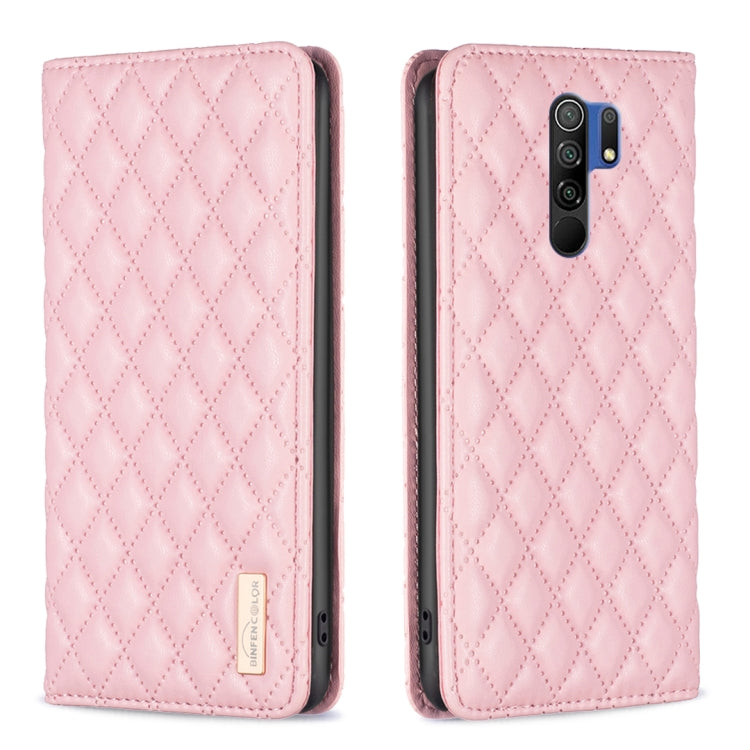Diamond Lattice Magnetic Leather Flip Phone Case, For Xiaomi Redmi 9A, For Xiaomi Redmi 9C / 10A / Poco C31, For Xiaomi Redmi 9, For Xiaomi Redmi 10 5G / Note 11E