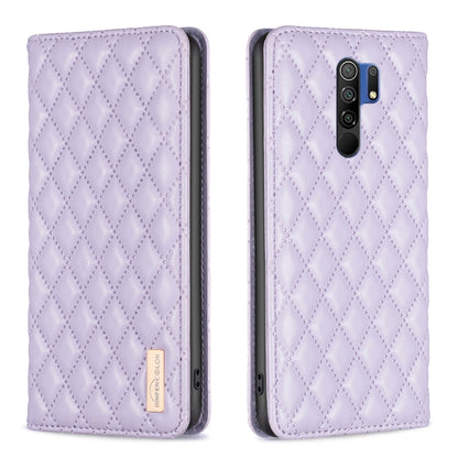 Diamond Lattice Magnetic Leather Flip Phone Case, For Xiaomi Redmi 9A, For Xiaomi Redmi 9C / 10A / Poco C31, For Xiaomi Redmi 9, For Xiaomi Redmi 10 5G / Note 11E