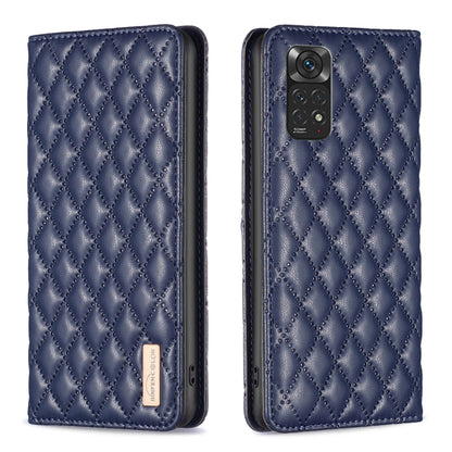 Diamond Lattice Magnetic Leather Flip Phone Case, For Xiaomi Redmi Note 11 / 11S, For Xiaomi Redmi Note 11 Pro 5G, For Xiaomi Redmi Note 9 Pro Max, For Xiaomi Redmi Note 10 4G / 10S