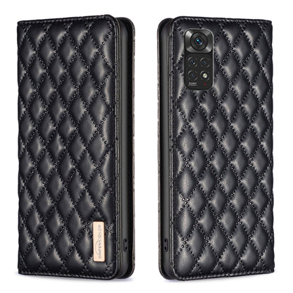 Diamond Lattice Magnetic Leather Flip Phone Case, For Xiaomi Redmi Note 11 / 11S, For Xiaomi Redmi Note 11 Pro 5G, For Xiaomi Redmi Note 9 Pro Max, For Xiaomi Redmi Note 10 4G / 10S