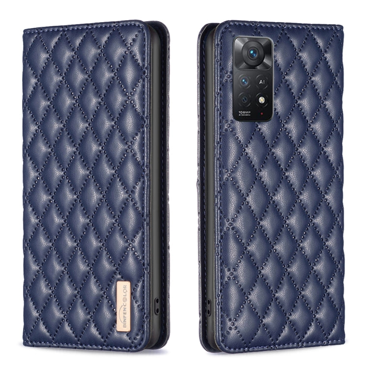 Diamond Lattice Magnetic Leather Flip Phone Case, For Xiaomi Redmi Note 11 / 11S, For Xiaomi Redmi Note 11 Pro 5G, For Xiaomi Redmi Note 9 Pro Max, For Xiaomi Redmi Note 10 4G / 10S