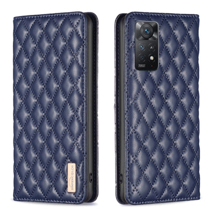 Diamond Lattice Magnetic Leather Flip Phone Case, For Xiaomi Redmi Note 11 / 11S, For Xiaomi Redmi Note 11 Pro 5G, For Xiaomi Redmi Note 9 Pro Max, For Xiaomi Redmi Note 10 4G / 10S
