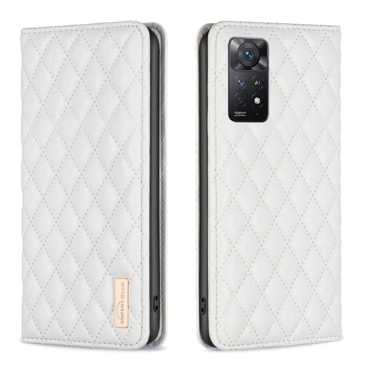 Diamond Lattice Magnetic Leather Flip Phone Case, For Xiaomi Redmi Note 11 / 11S, For Xiaomi Redmi Note 11 Pro 5G, For Xiaomi Redmi Note 9 Pro Max, For Xiaomi Redmi Note 10 4G / 10S