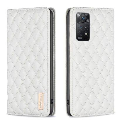 Diamond Lattice Magnetic Leather Flip Phone Case, For Xiaomi Redmi Note 11 / 11S, For Xiaomi Redmi Note 11 Pro 5G, For Xiaomi Redmi Note 9 Pro Max, For Xiaomi Redmi Note 10 4G / 10S