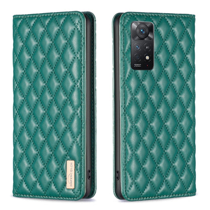 Diamond Lattice Magnetic Leather Flip Phone Case, For Xiaomi Redmi Note 11 / 11S, For Xiaomi Redmi Note 11 Pro 5G, For Xiaomi Redmi Note 9 Pro Max, For Xiaomi Redmi Note 10 4G / 10S
