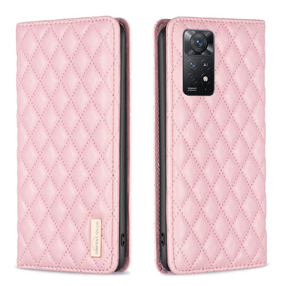 Diamond Lattice Magnetic Leather Flip Phone Case, For Xiaomi Redmi Note 11 / 11S, For Xiaomi Redmi Note 11 Pro 5G, For Xiaomi Redmi Note 9 Pro Max, For Xiaomi Redmi Note 10 4G / 10S