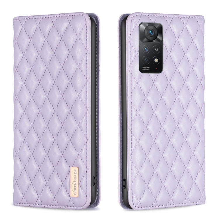Diamond Lattice Magnetic Leather Flip Phone Case, For Xiaomi Redmi Note 11 / 11S, For Xiaomi Redmi Note 11 Pro 5G, For Xiaomi Redmi Note 9 Pro Max, For Xiaomi Redmi Note 10 4G / 10S