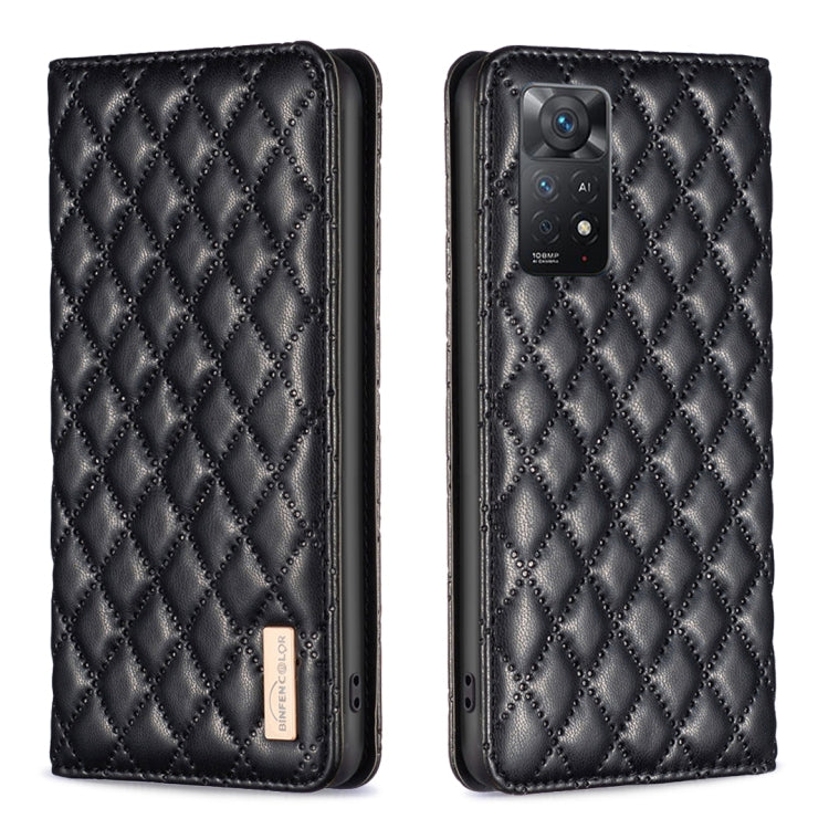 Diamond Lattice Magnetic Leather Flip Phone Case, For Xiaomi Redmi Note 11 / 11S, For Xiaomi Redmi Note 11 Pro 5G, For Xiaomi Redmi Note 9 Pro Max, For Xiaomi Redmi Note 10 4G / 10S