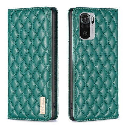 Diamond Lattice Magnetic Leather Flip Phone Case, For Xiaomi Redmi Note 11 / 11S, For Xiaomi Redmi Note 11 Pro 5G, For Xiaomi Redmi Note 9 Pro Max, For Xiaomi Redmi Note 10 4G / 10S