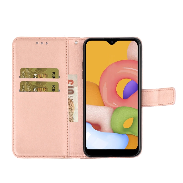 Horizontal Rhinestone Butterfly Embossed Leather Case with Card Slot & Wallet & Holder, For Galaxy A01, For OPPO A11, For Galaxy A21, For Galaxy A41