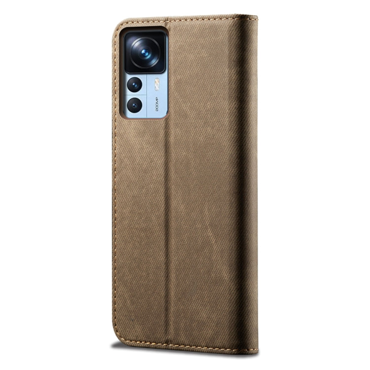 Denim Texture  Horizontal Flip Leather Phone Case, For Xiaomi 12T/12T Pro/Redmi K50 Ultra