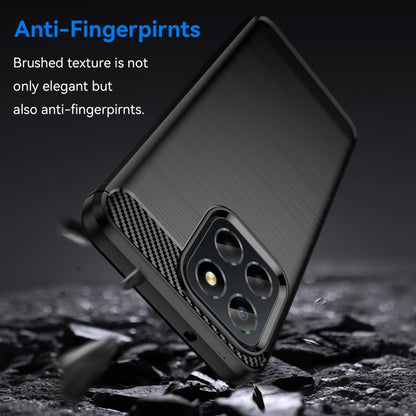 Brushed Texture Carbon Fiber TPU Phone Case, For Honor Play 30, For Samsung Galaxy A14 5G, For Realme C30, For Realme C30s, For Realme C33, For Realme Narzo 50i Prime