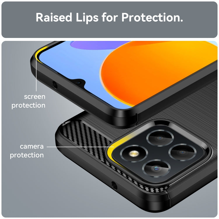Brushed Texture Carbon Fiber TPU Phone Case, For Honor Play 30, For Samsung Galaxy A14 5G, For Realme C30, For Realme C30s, For Realme C33, For Realme Narzo 50i Prime