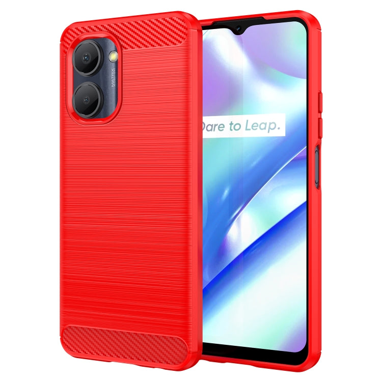 Brushed Texture Carbon Fiber TPU Phone Case, For Honor Play 30, For Samsung Galaxy A14 5G, For Realme C30, For Realme C30s, For Realme C33, For Realme Narzo 50i Prime