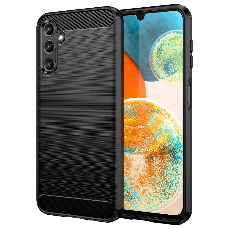 Brushed Texture Carbon Fiber TPU Phone Case, For Honor Play 30, For Samsung Galaxy A14 5G, For Realme C30, For Realme C30s, For Realme C33, For Realme Narzo 50i Prime