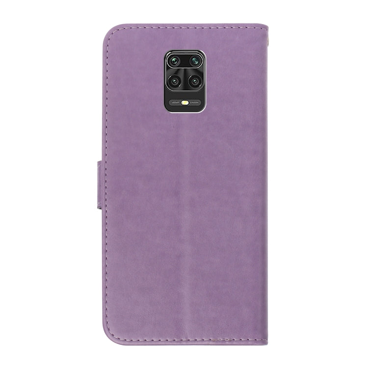 Horizontal Rhinestone Butterfly Embossed Leather Case with Card Slot & Wallet & Holder, For Xiaomi Redmi Note 9 Pro