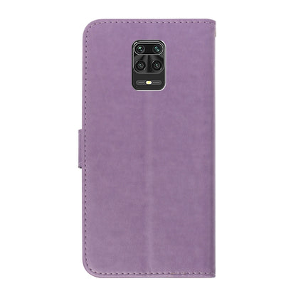 Horizontal Rhinestone Butterfly Embossed Leather Case with Card Slot & Wallet & Holder, For Xiaomi Redmi Note 9 Pro