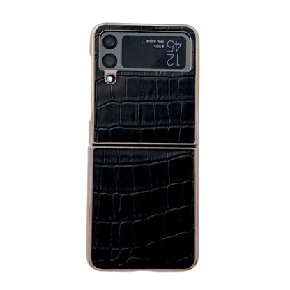 Crocodile Texture Genuine Leather Electroplating Phone Case, For Samsung Galaxy Z Flip4 5G, For Samsung Galaxy Z Fold3 5G, For Samsung Galaxy Z Fold4 5G, For Xiaomi Mix Fold 2, For Google Pixel 7, For Google Pixel 6