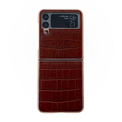 Crocodile Texture Genuine Leather Electroplating Phone Case, For Samsung Galaxy Z Flip4 5G, For Samsung Galaxy Z Fold3 5G, For Samsung Galaxy Z Fold4 5G, For Xiaomi Mix Fold 2, For Google Pixel 7, For Google Pixel 6
