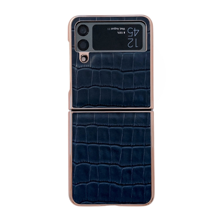 Crocodile Texture Genuine Leather Electroplating Phone Case, For Samsung Galaxy Z Flip4 5G, For Samsung Galaxy Z Fold3 5G, For Samsung Galaxy Z Fold4 5G, For Xiaomi Mix Fold 2, For Google Pixel 7, For Google Pixel 6
