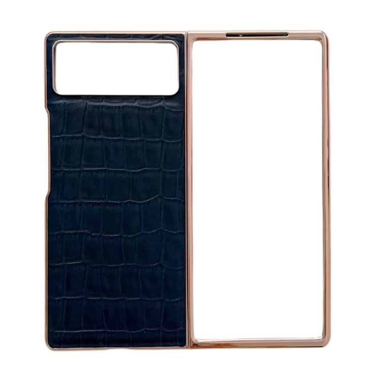 Crocodile Texture Genuine Leather Electroplating Phone Case, For Samsung Galaxy Z Flip4 5G, For Samsung Galaxy Z Fold3 5G, For Samsung Galaxy Z Fold4 5G, For Xiaomi Mix Fold 2, For Google Pixel 7, For Google Pixel 6