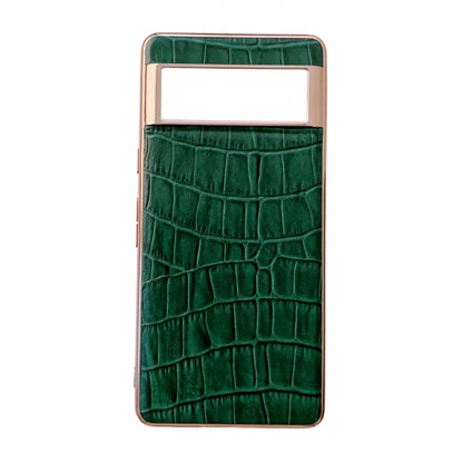 Crocodile Texture Genuine Leather Electroplating Phone Case, For Samsung Galaxy Z Flip4 5G, For Samsung Galaxy Z Fold3 5G, For Samsung Galaxy Z Fold4 5G, For Xiaomi Mix Fold 2, For Google Pixel 7, For Google Pixel 6