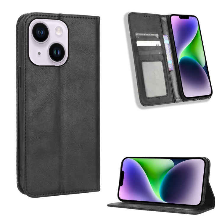 Magnetic Buckle Retro Texture Leather Phone Case, For Sony Xperia 5 IV, For Sharp Aquos Sense7 Plus, For iPhone 14 Plus, For Sharp Aquos Sense7, For Xiaomi 12T / Redmi K50 Ultra, For iPhone 14 Pro Max
