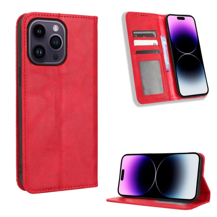 Magnetic Buckle Retro Texture Leather Phone Case, For Sony Xperia 5 IV, For Sharp Aquos Sense7 Plus, For iPhone 14 Plus, For Sharp Aquos Sense7, For Xiaomi 12T / Redmi K50 Ultra, For iPhone 14 Pro Max