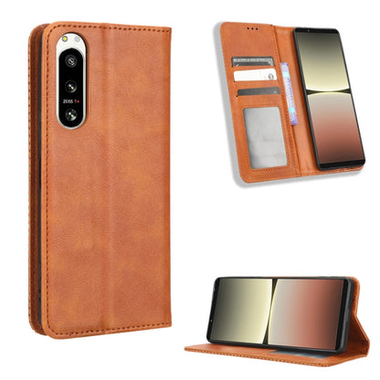 Magnetic Buckle Retro Texture Leather Phone Case, For Sony Xperia 5 IV, For Sharp Aquos Sense7 Plus, For iPhone 14 Plus, For Sharp Aquos Sense7, For Xiaomi 12T / Redmi K50 Ultra, For iPhone 14 Pro Max