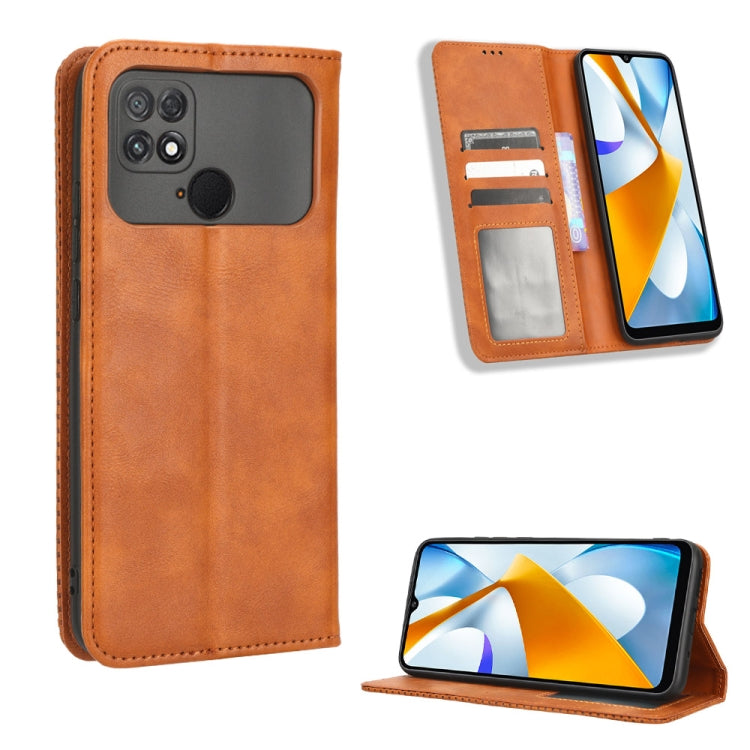 Magnetic Buckle Retro Texture Leather Phone Case, For iPhone 14 Pro, For Xiaomi Poco C40, For Xiaomi Poco M4 5G, For Xiaomi Poco M5, For UMIDIGI Power 7 Max, For UMIDIGI C1