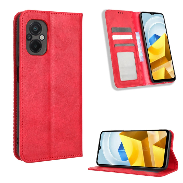 Magnetic Buckle Retro Texture Leather Phone Case, For iPhone 14 Pro, For Xiaomi Poco C40, For Xiaomi Poco M4 5G, For Xiaomi Poco M5, For UMIDIGI Power 7 Max, For UMIDIGI C1