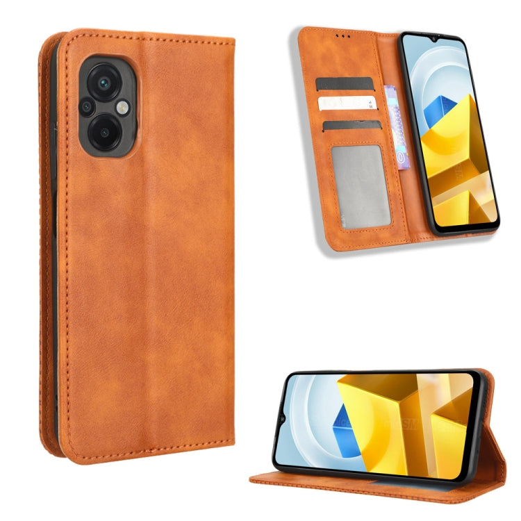 Magnetic Buckle Retro Texture Leather Phone Case, For iPhone 14 Pro, For Xiaomi Poco C40, For Xiaomi Poco M4 5G, For Xiaomi Poco M5, For UMIDIGI Power 7 Max, For UMIDIGI C1